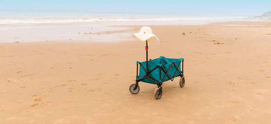 beach cart in the sand